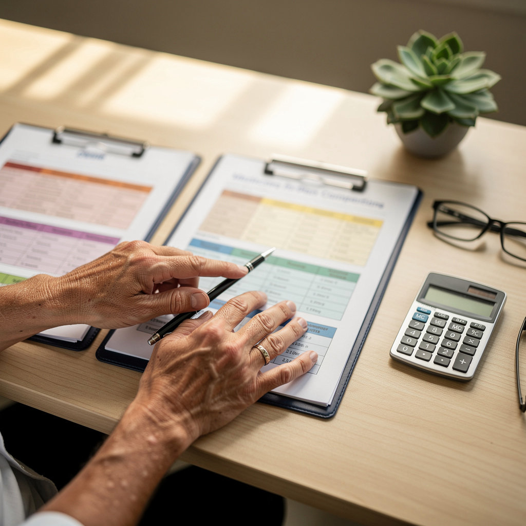 Murfey Insurance Medicare plan comparison guide for San Diego seniors reviewing healthcare options